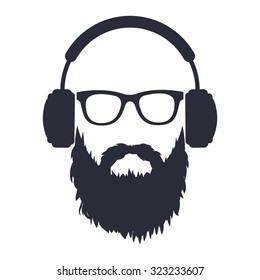 man with a beard wearing glasses and headphones