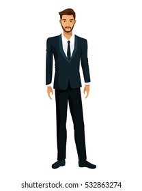 man bearded suit business executive