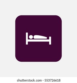 man in bed icon illustration vector, can be used for web and mobile