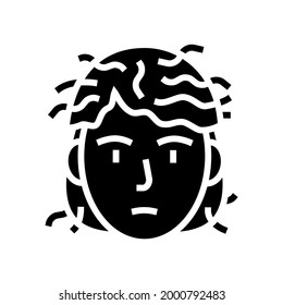 man before keratin use glyph icon vector. isolated contour symbol black illustration