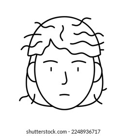 man before keratin use line icon vector. man before keratin use sign. isolated contour symbol black illustration