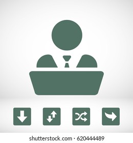man behind the laptop icon