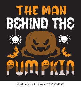 the man behind the pumpkin retro and t-shirt 