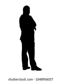 The man with the belly silhouette vector
