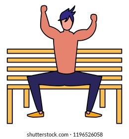 man and bench design
