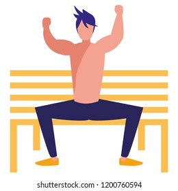 man and bench design