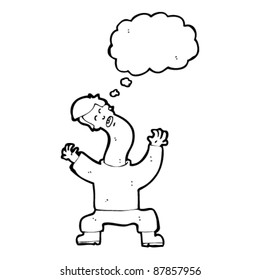 man with bent neck cartoon