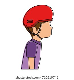 man with bicycle helmet