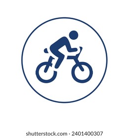 Man with Bicycle Icon vector
