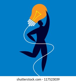 man with big idea