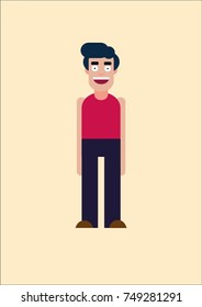 Man with big smile vector