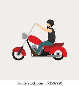 Man with Bike Design Vector