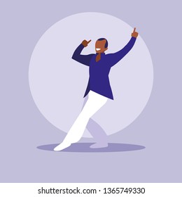 man black dancing avatar character