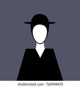 man in a black hat