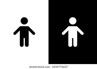 Hombre icono negro. Símbolo vectorial