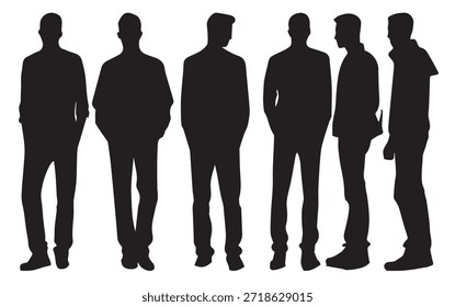 Mann schwarz Silhouette einzeln
