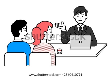 Man in a black suit proposing to a young couple