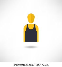 Man in a black t-shirt icon
