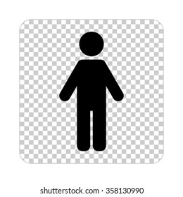 Man -  black vector icon