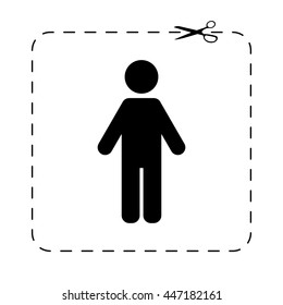 Man  - black vector icon