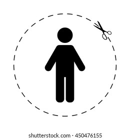 Man  - black vector icon