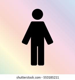 Man -  black vector icon