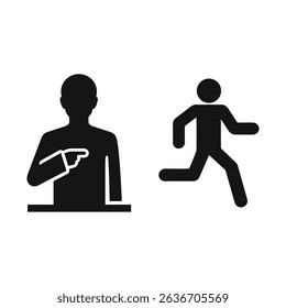 man black vector silhouette art 