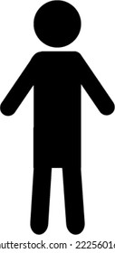 Man black and white icon