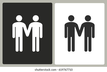 Man - black and white icons. Vector illustration.