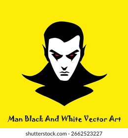 Arte De Vetor Em Preto E Branco Man