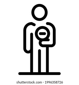 Man blacklist icon. Outline Man blacklist vector icon for web design isolated on white background