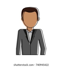 man with blazer avatar portrait icon image 