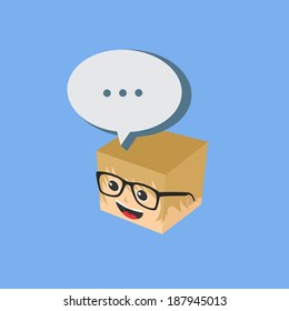 man block head cartoon character