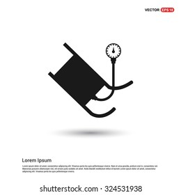 Man Blood Pressure Checking Icon. Vector Health Care Icon