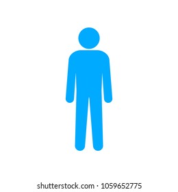 Man blue icon