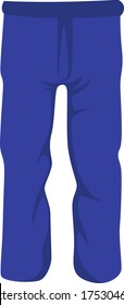 Jeans azul masculino, ilustración, vector de fondo blanco