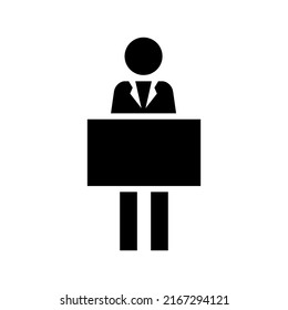 icono de la tarjeta de hombre o logotipo símbolo de signo aislado ilustración vectorial de alta calidad estilo negro iconos vectoriales
