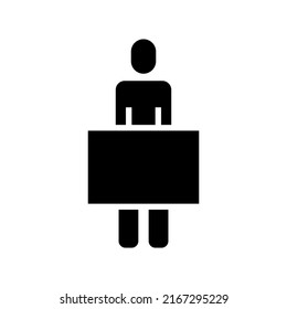 man board icon or logo isolated sign symbol vector illustration - high quality black style vector icons
