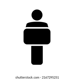 man board icon or logo isolated sign symbol vector illustration - high quality black style vector icons
