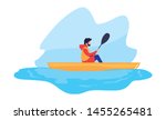 man with boat and adventure rowing