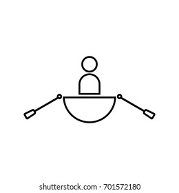 Man in a boat icon .