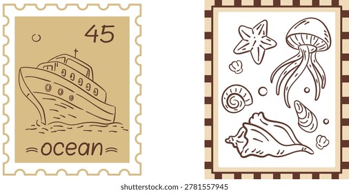 A man in a boat navigating icy waters with two seals nearby