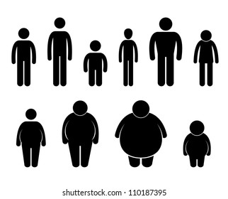 Man Body Figure Size Icon Symbol Sign Pictogram