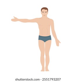 Man body, model. Body. Handsome man