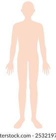 man body silhouette illustration. Beauty and health care concept