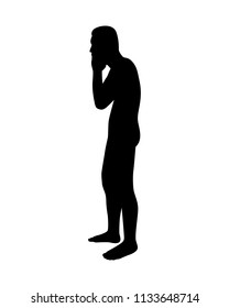Man body silhouette vector