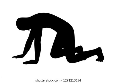 Man body silhouette vector
