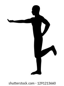 Man body silhouette vector