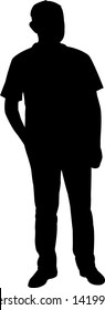 a man body silhouette vector