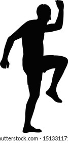 a man body silhouette vector